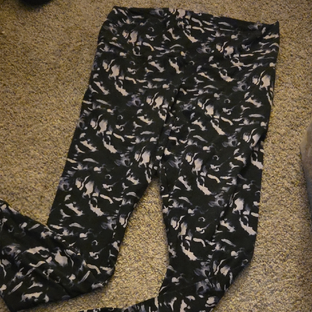 Simply Vera Vera Wang Black and Gray Leggings